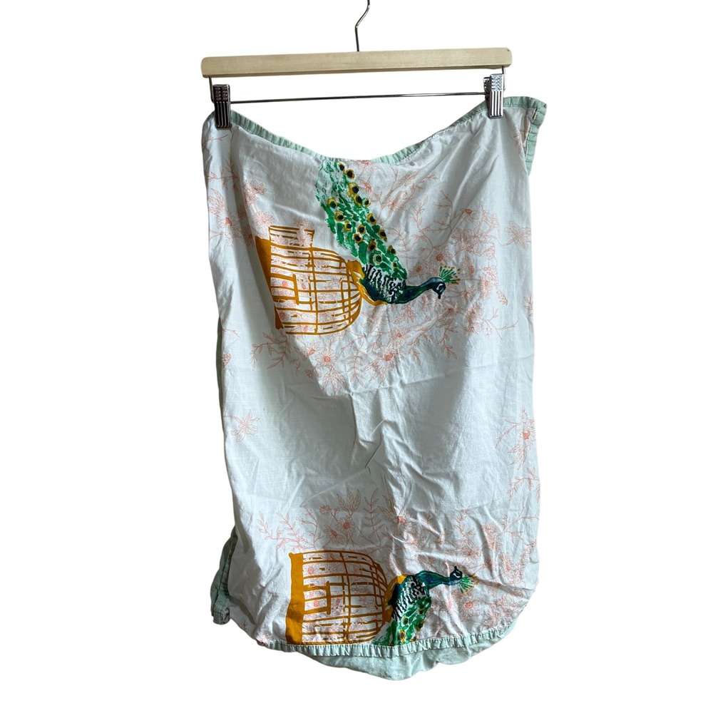Opalhouse Peacock Bird Cage Pillowcase 22x18 Mint Green Cotton Bedding